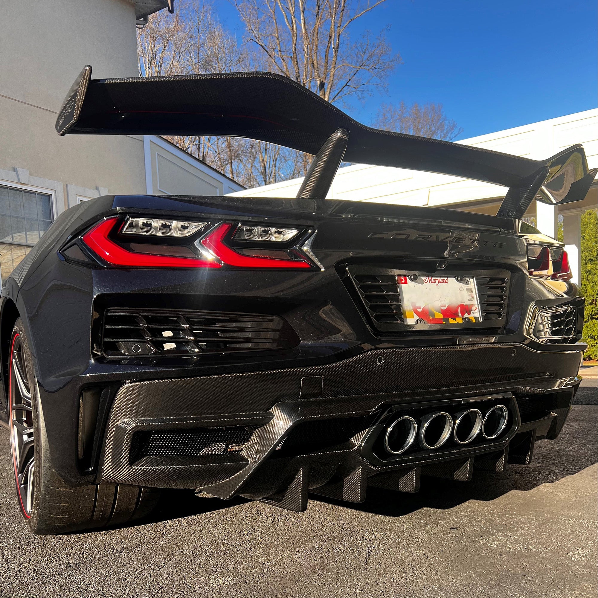 RSC | Extended Z07 Wing Stanchions | Carbon Fiber | Corvette C8 