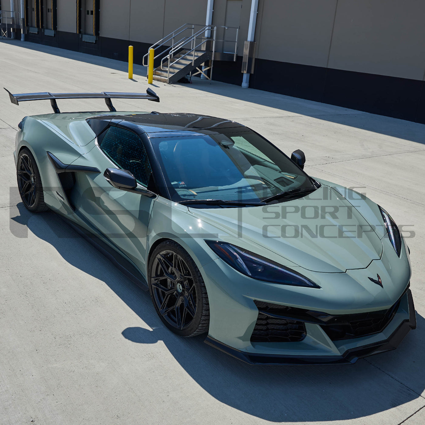 Corvette C8 ZR1 Wing Front View