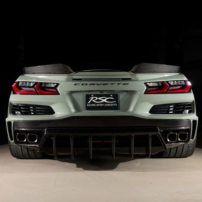 Racing Sport Concepts Corvette C8 Z06 Wicker Bill Extensions Carbon Fiber