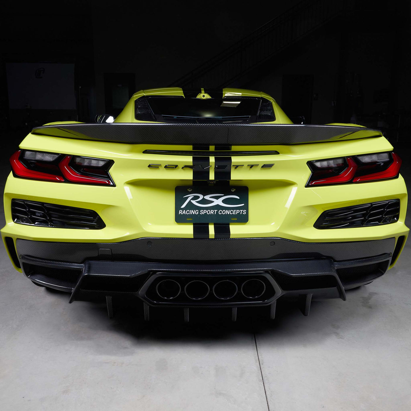 RSC Corvette C8 Z06 Carbon Fiber Parts Rear Diffuser and Rear Spoiler