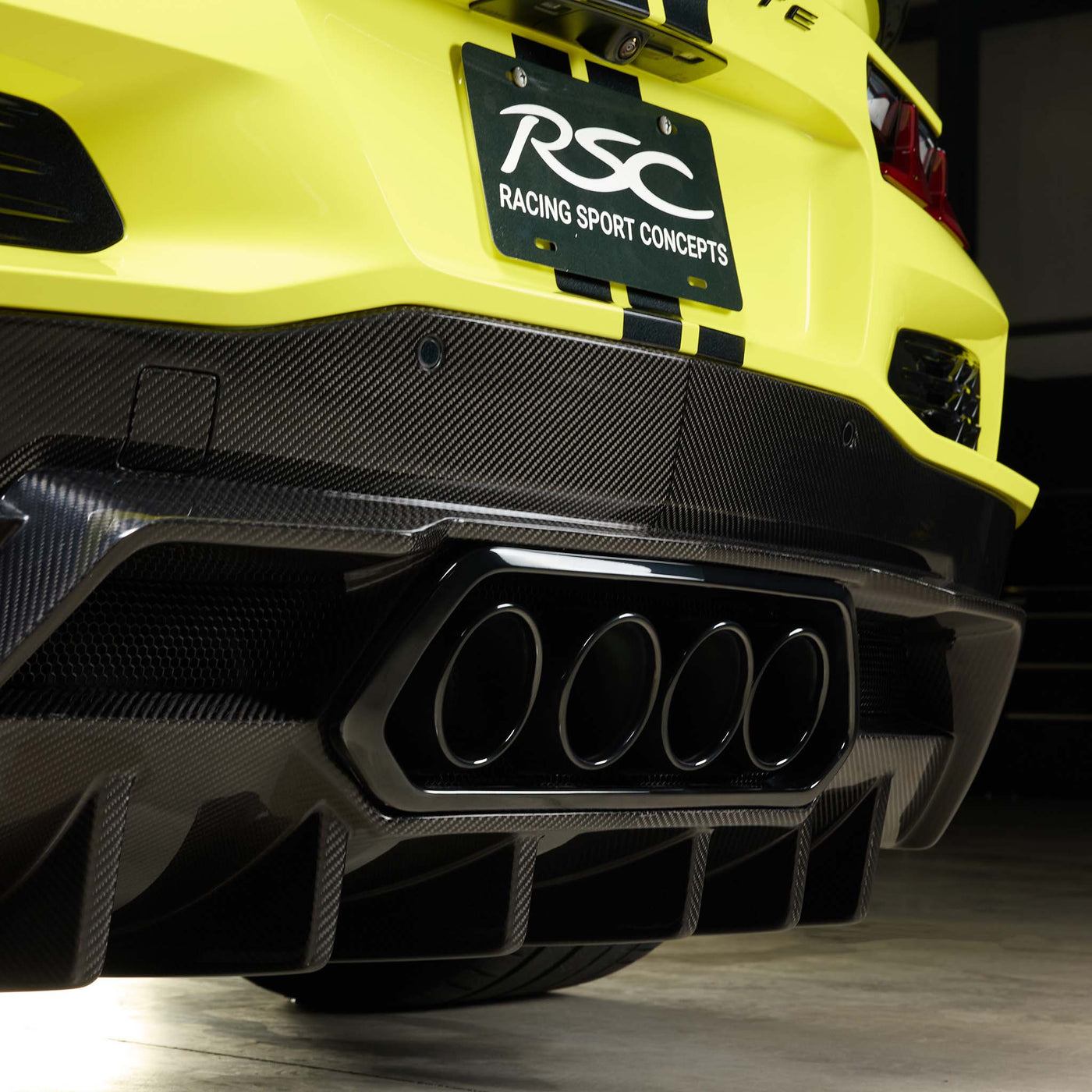 Corvette C8 Z06 Carbon Fiber Diffuser by Racing Sport Concepts