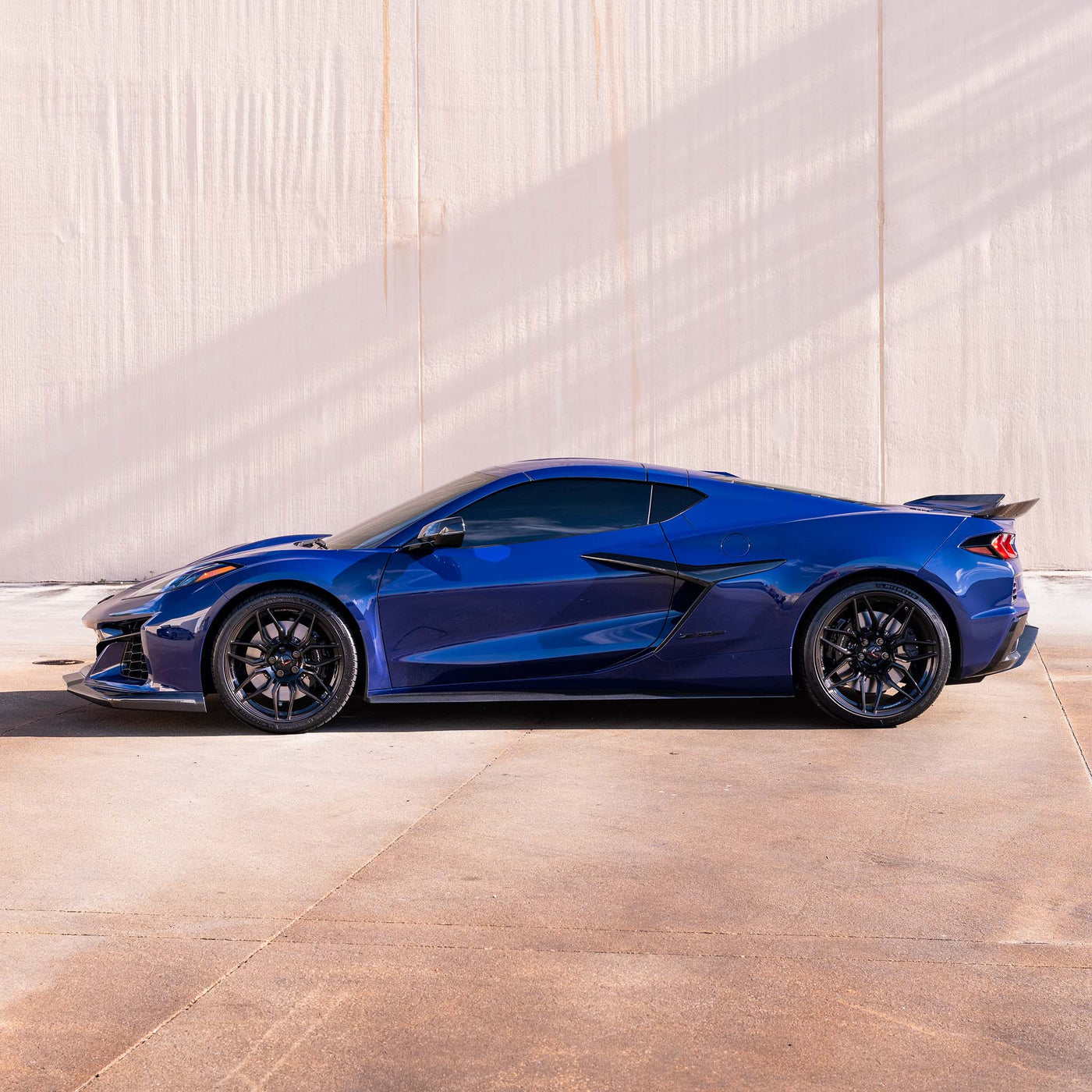 Corvette C8 Z06 Front Splitter by Racing Sport Concepts Side View