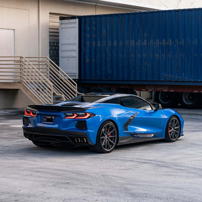 Rear Shot C8 Stingray Carbon Fiber Rear Spoiler