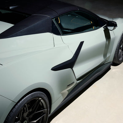 C8 Corvette E-ray with Racing Sport Concepts Carbon Fiber GTZ Side Skirts